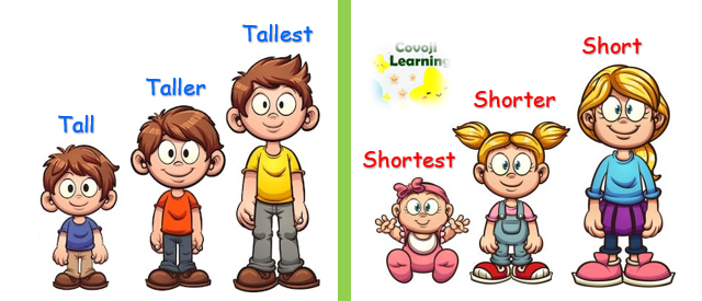 Tall and Short, Comparison for Kids